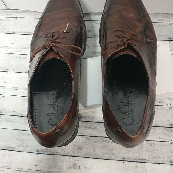Cole Haan City Brown Men's SZ 11M Leather Split Toe Lace Up Dress Oxfords - Picture 6 of 10